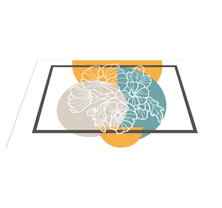 Tapis vinyle fleurs et plantes accent floral moderne - TenStickers