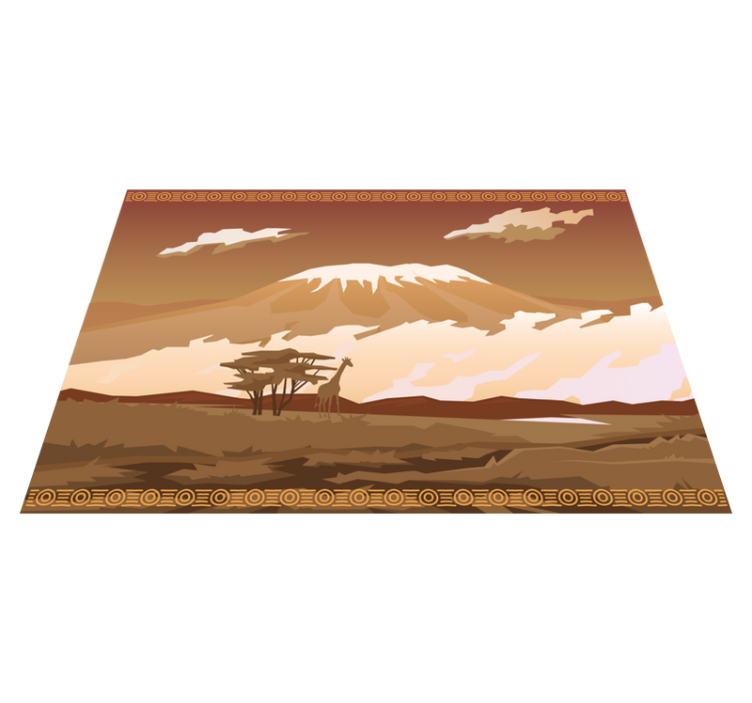 Tapis vinyle nature vue majestueuse sur la montagne - TenStickers