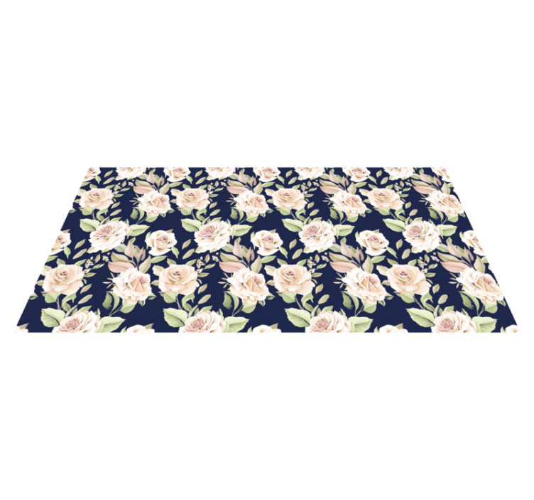 Tapis vinyle nature composante florale élégante - TenStickers