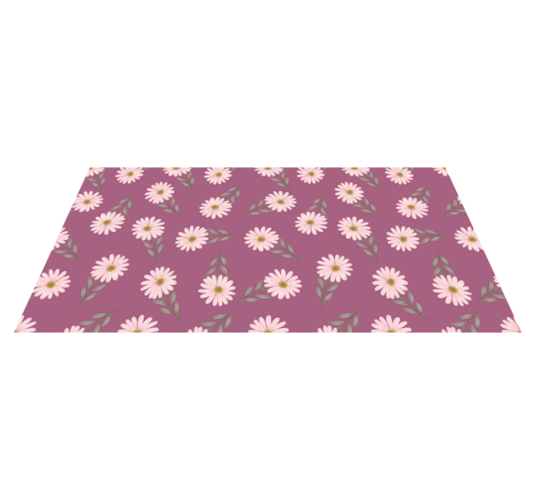 Tapis vinyle fleurs et plantes ensemble de marguerites - TenStickers