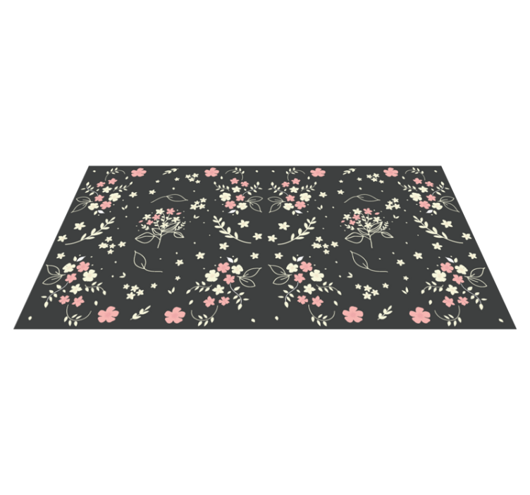 Tapis vinyle fleurs et plantes élégance à motifs floraux - TenStickers