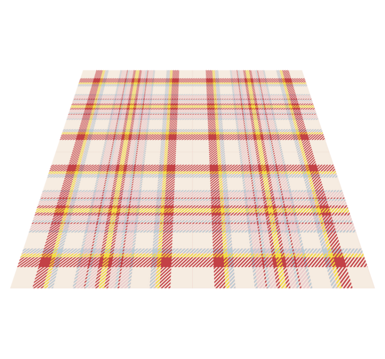 Tapis vinyle rayures style motif à carreaux - TenStickers