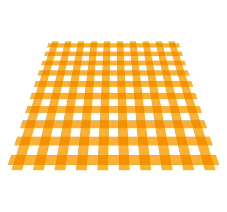 Tapis vinyle cuisine motif à carreaux orange - TenStickers