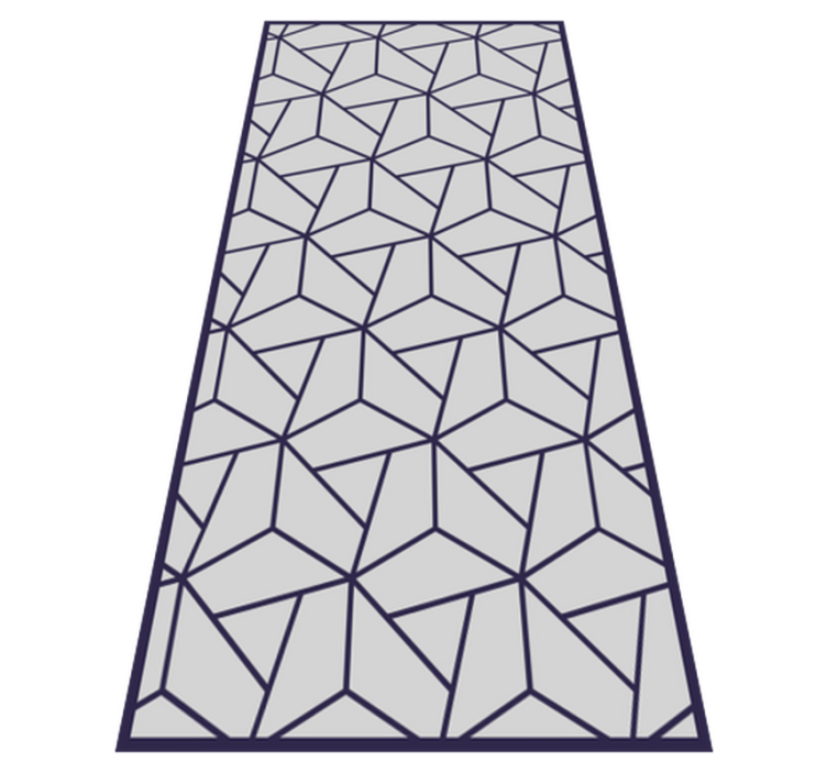 Tapis vinyle géométrique motifs angulaires gris - TenStickers