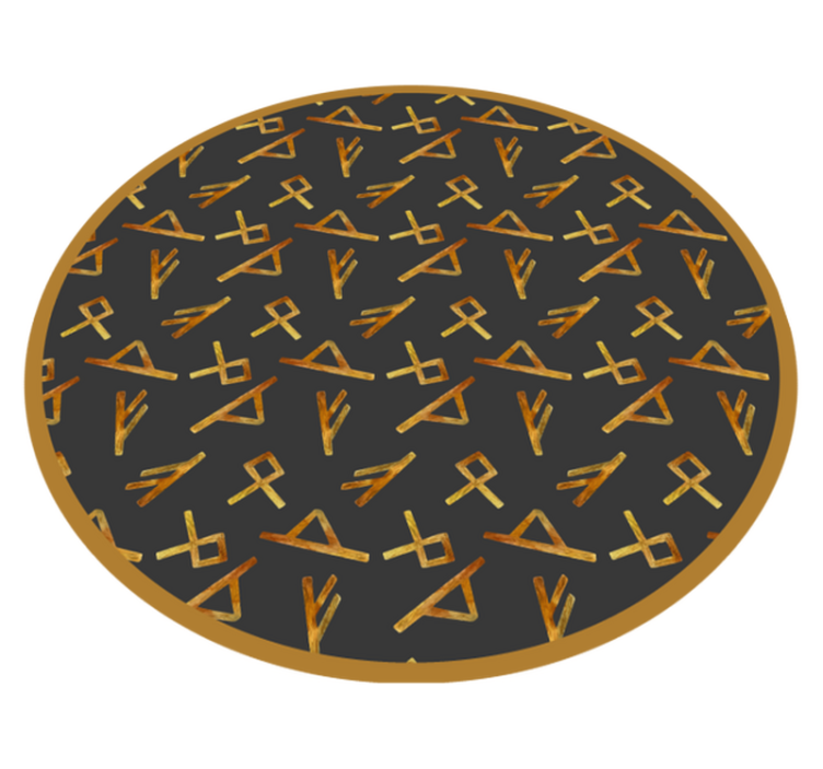 Tapis vinyle géométrique formes abstraites dorées - TenStickers