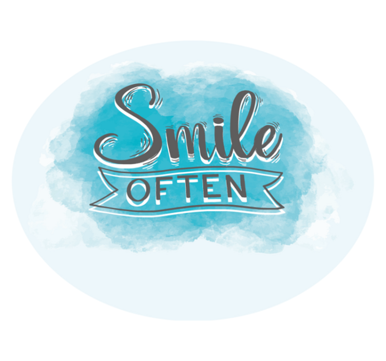Tapis vinyle citation souriez souvent - TenStickers