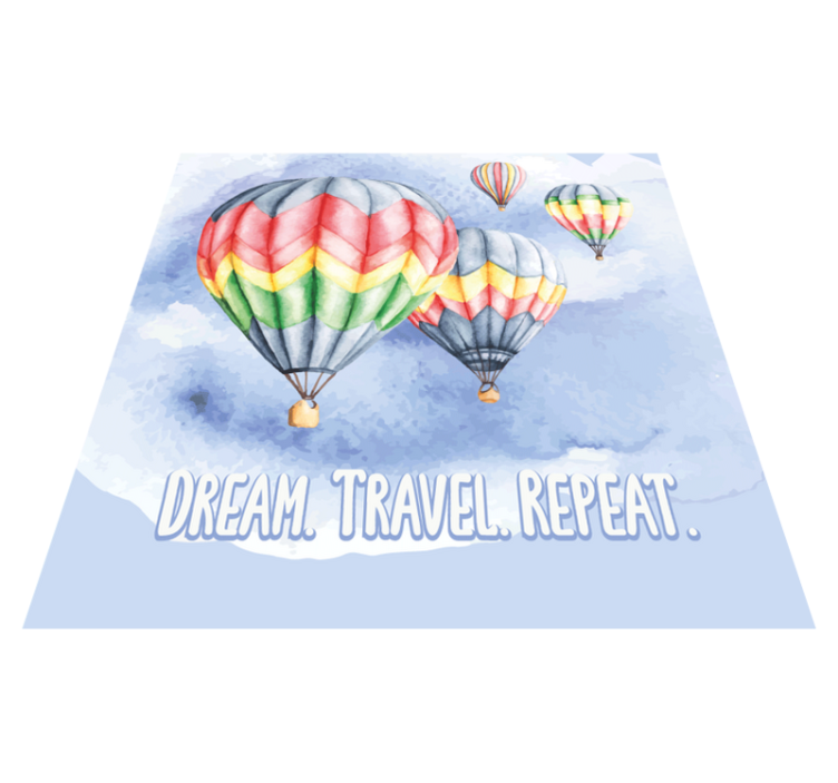 Tapis vinyle citation voyage de rêve répété - TenStickers