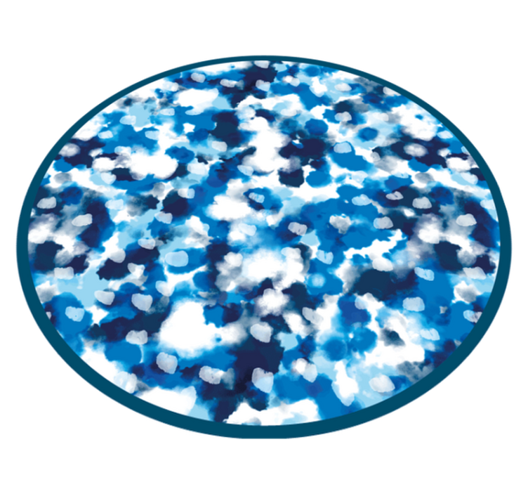 Tapis vinyle salle de bain conception de points bleus - TenStickers