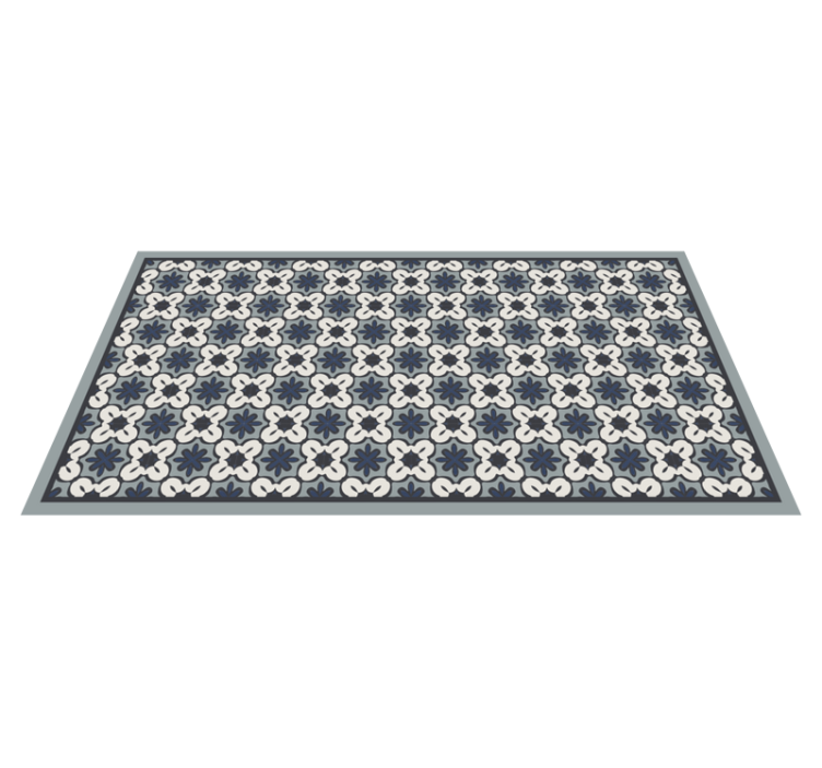Tapis mosaique vinyle arrangement classique gris - TenStickers