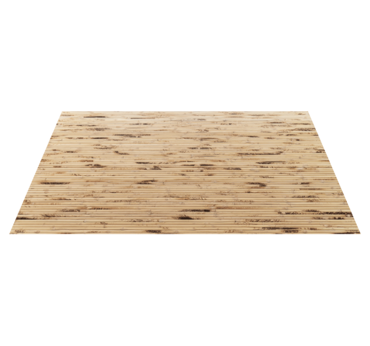 Tapis vinyle imitation parquet effet bambou naturel - TenStickers