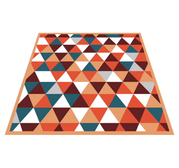 Tapis vinyle géométrique motif de mosaïque triangulaire - TenStickers