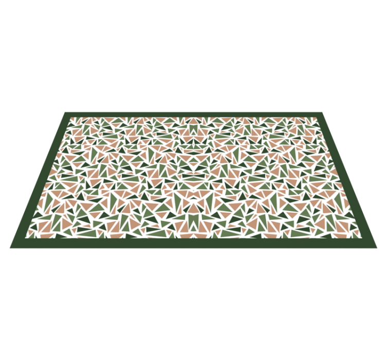 Tapis vinyle géométrique motif triangulaire abstrait - TenStickers
