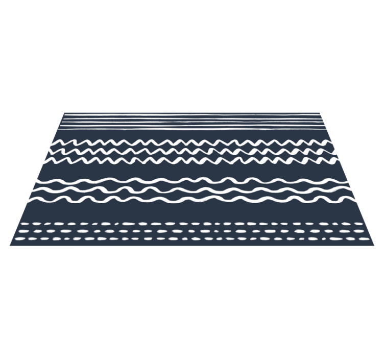 Tapis vinyle rayures disposition des lignes courbes - TenStickers