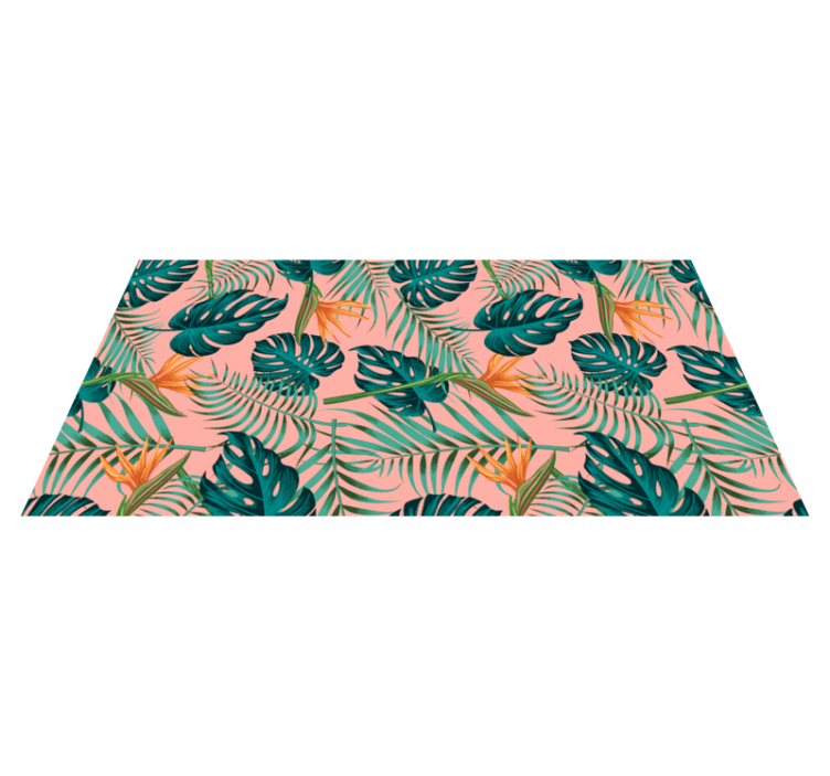 Tapis vinyle nature feuillage tropical - TenStickers