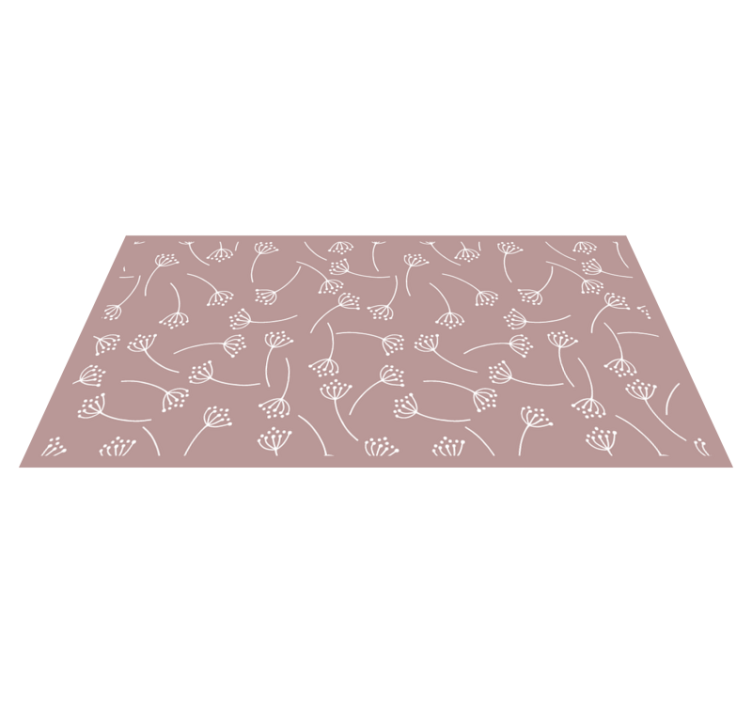 Tapis vinyle nature motif floral doux - TenStickers