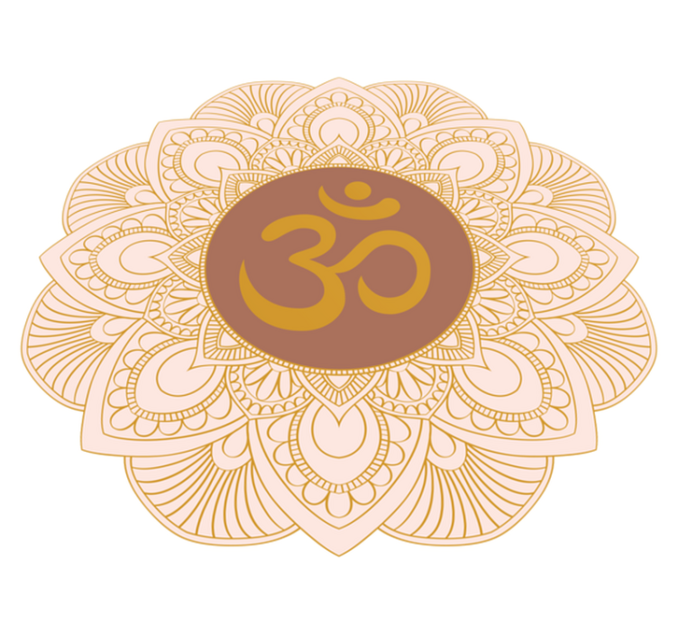 Tapis vinyle mandala symbole de bouddha - TenStickers