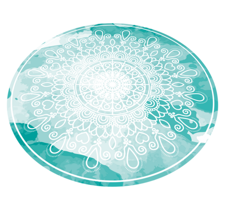 Tapis vinyle mandala tons aquarelles élégants - TenStickers