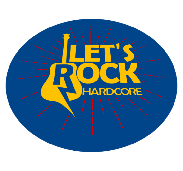 Tapis vinyle rond hommage à la guitare électrique - TenStickers