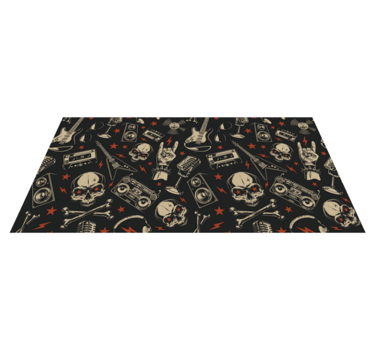 Tapis vinyle ado thème musical du crâne - TenStickers