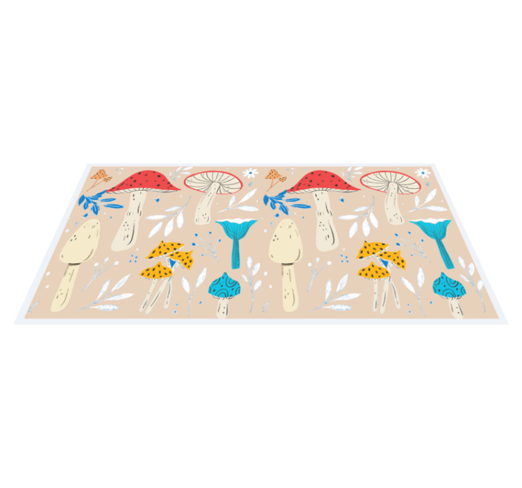 Tapis vinyle nature éléments de champignons - TenStickers