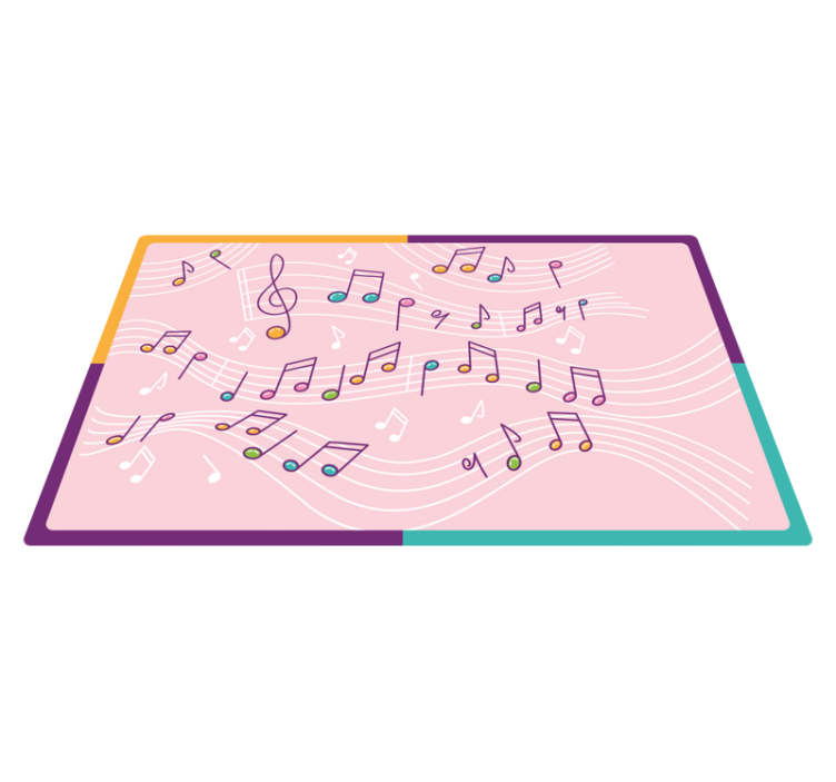 Tapis vinyle ado flux de notes mélodiques - TenStickers