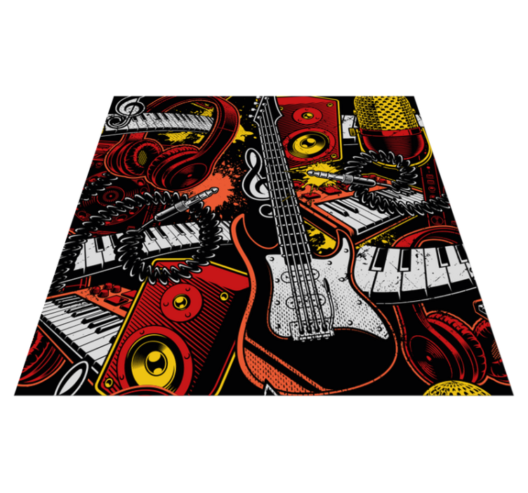 Tapis vinyle événements Éléments musicaux showcase - TenStickers