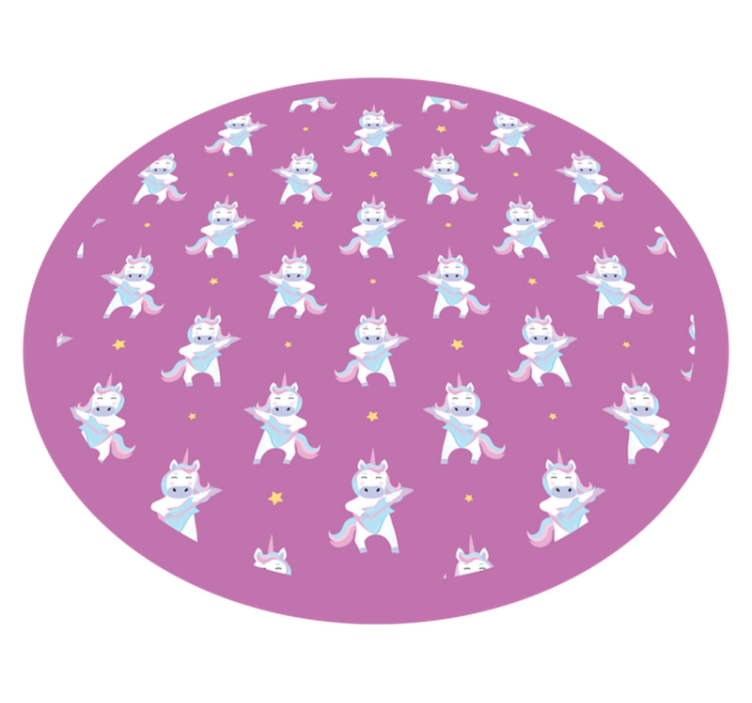 Tapis vinyle autres tapis motif de licornes ludiques - TenStickers