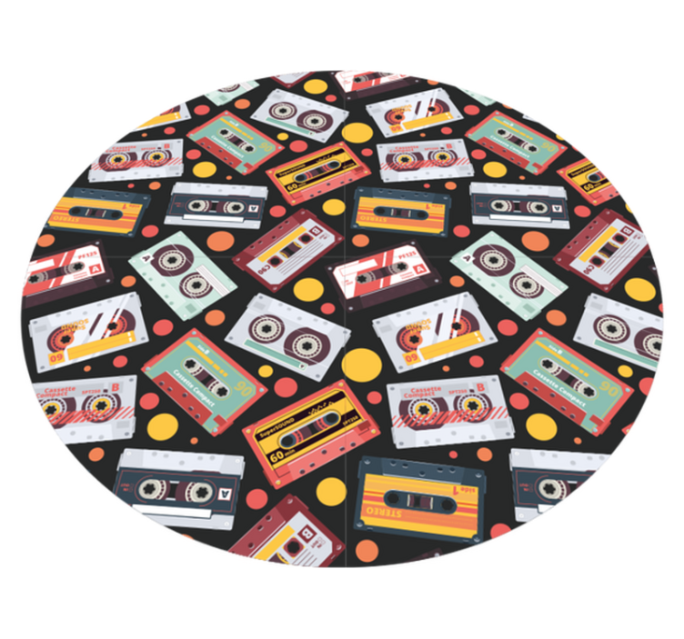 Tapis vinyle vintage motif cassette - TenStickers