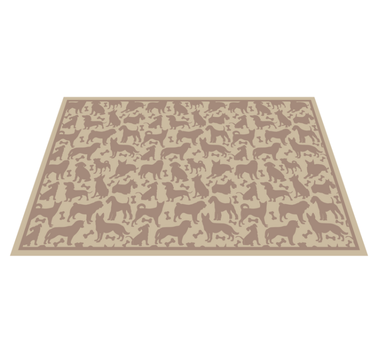 Tapis vinyle animal motif de silhouettes de chien - TenStickers