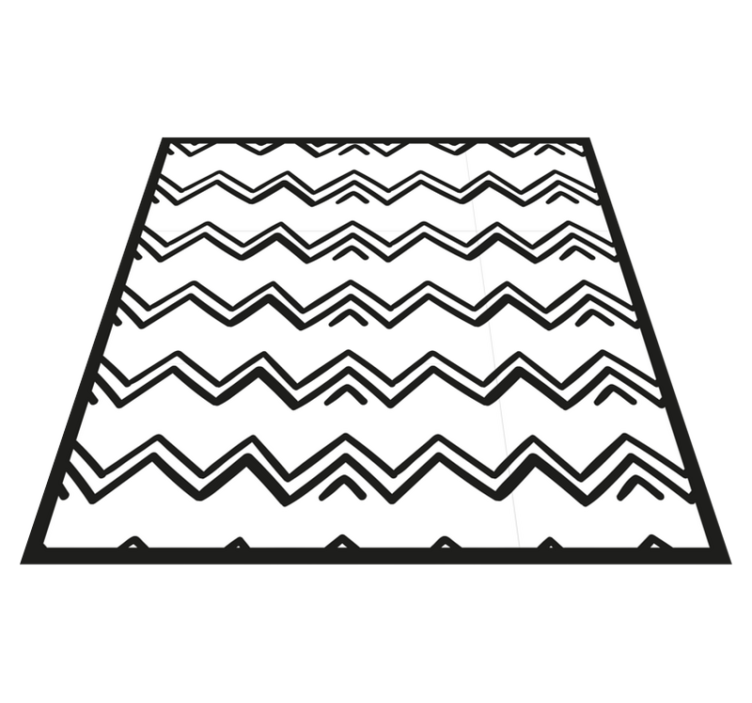 Tapis vinyle géométrique style en zigzag - TenStickers