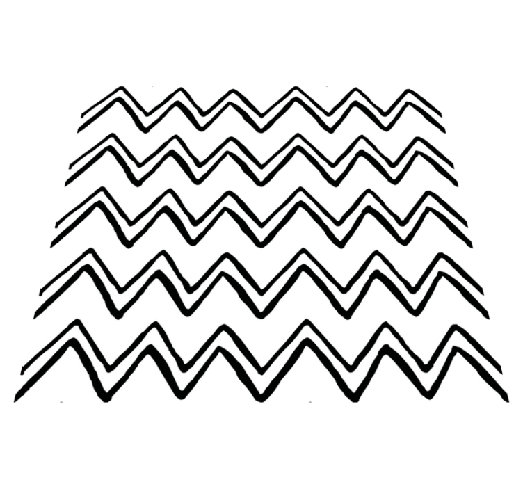 Tapis vinyle rayures motif en zigzag - TenStickers