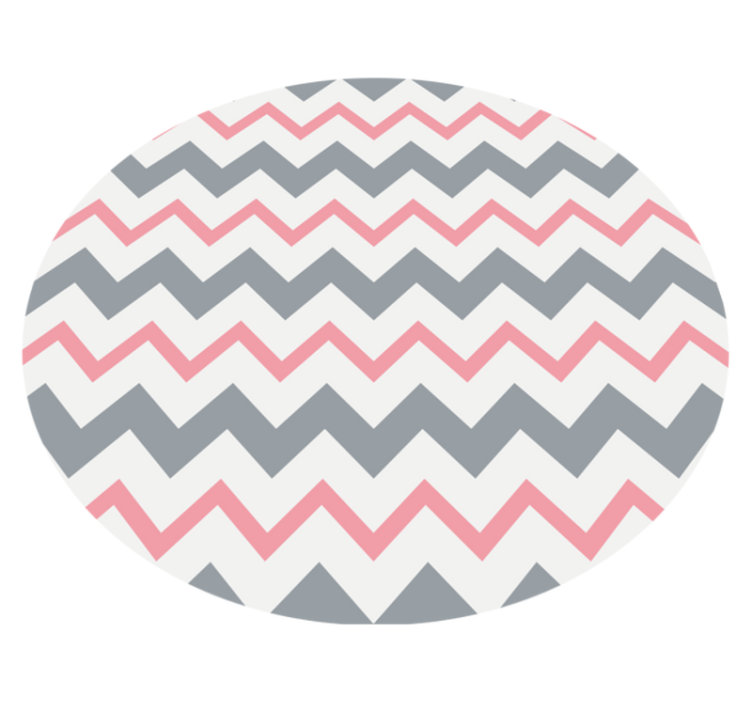 Tapis vinyle nordique chevrons gris et rose - TenStickers