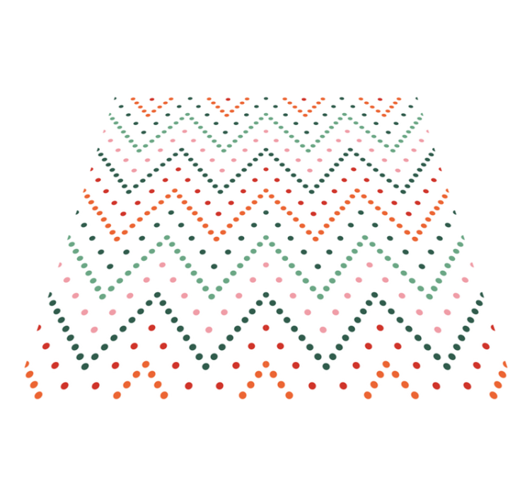 Tapis vinyle autres tapis motif à chevrons coloré - TenStickers