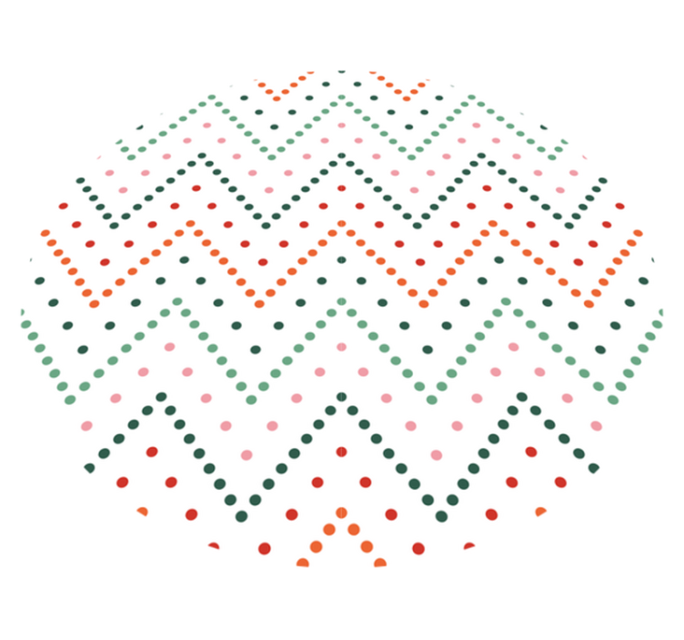 Tapis vinyle étoile motif à pois en chevrons - TenStickers