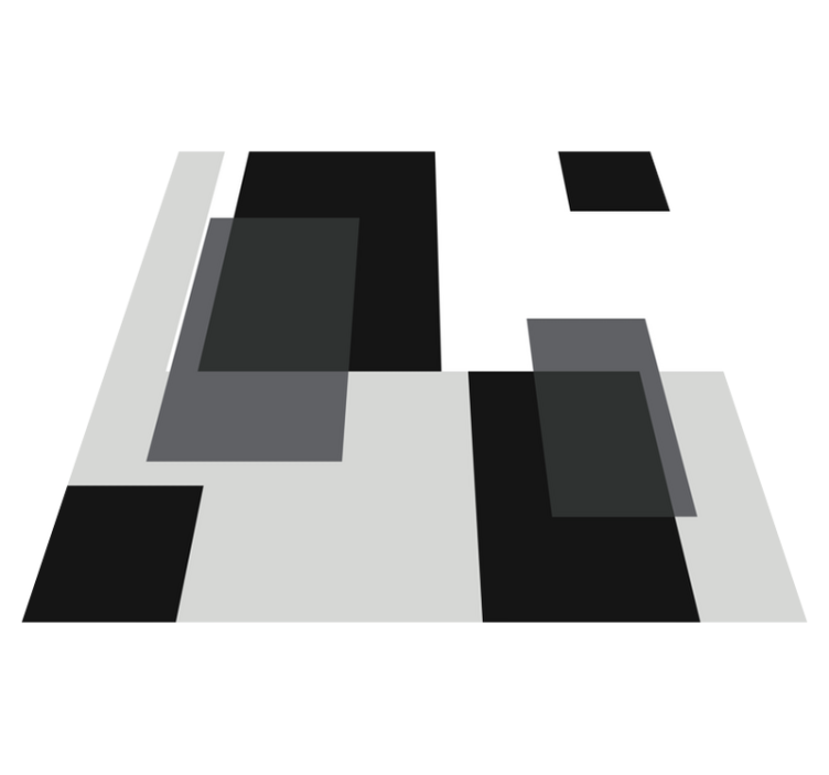 Tapis vinyle moderne agencement carré abstrait - TenStickers