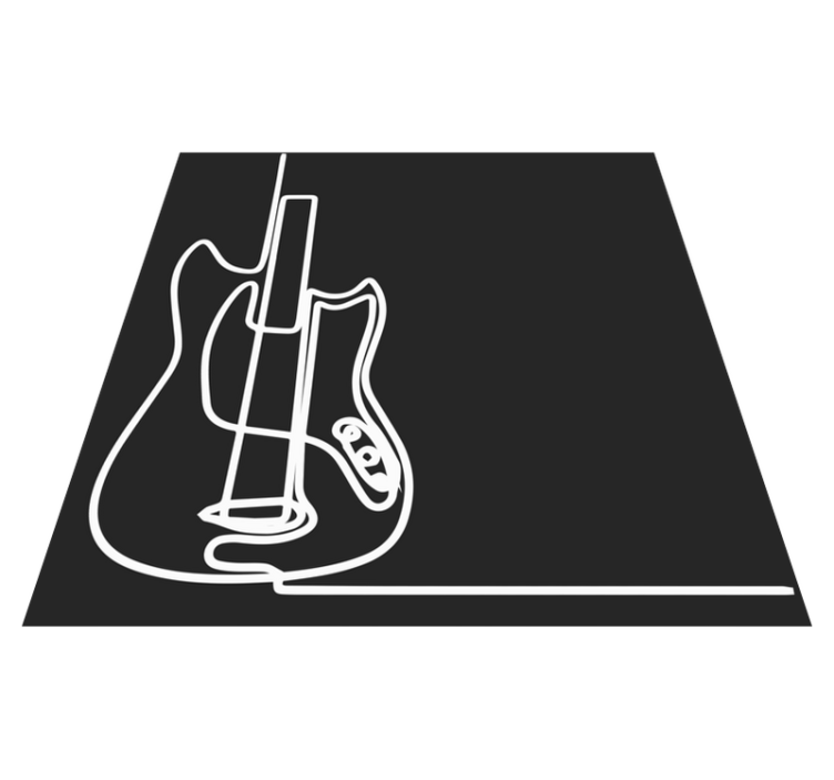 Tapis vinyle ado contour de guitare - TenStickers