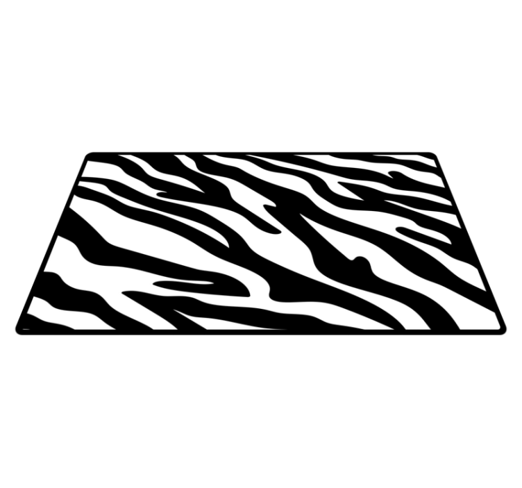 Tapis vinyle animal rayures monochromes - TenStickers