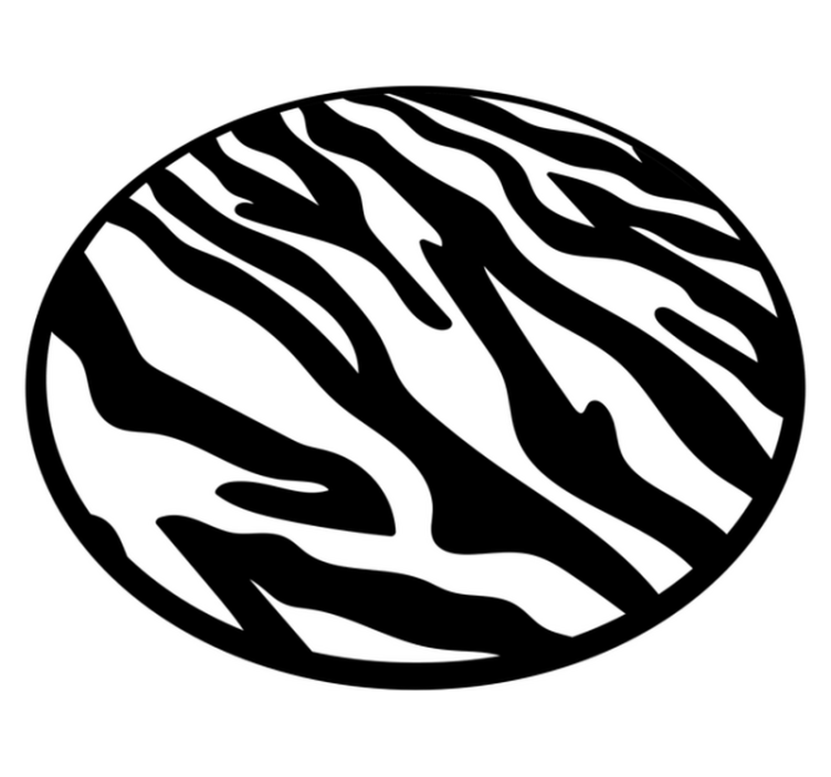 Tapis vinyle animal motif rayé zèbre - TenStickers