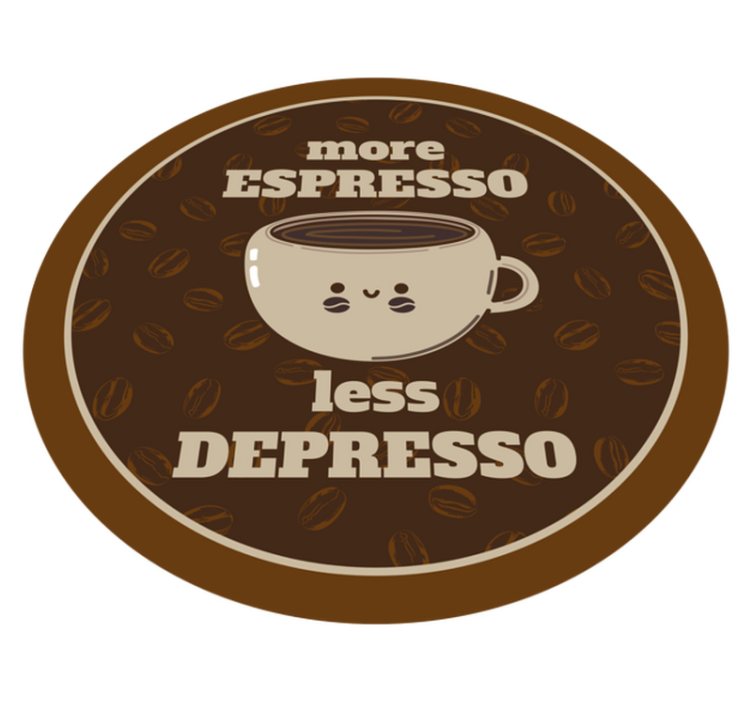 Tapis vinyle citation plus d'espresso moins - TenStickers