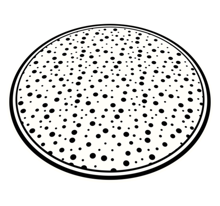 Tapis vinyle minimaliste pois noirs - TenStickers