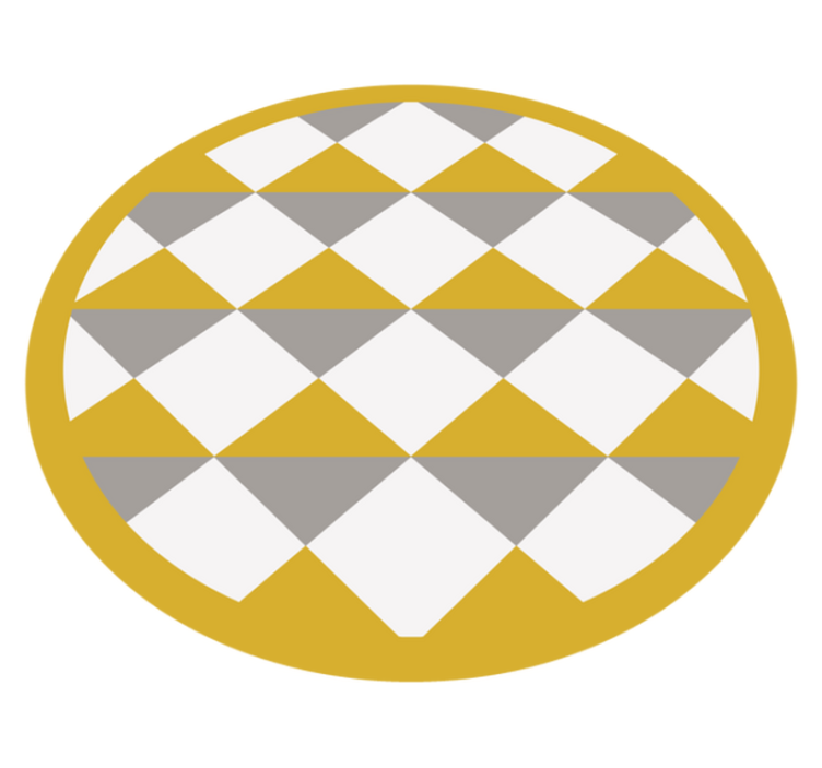 Tapis vinyle géométrique cercle à motif de losange - TenStickers