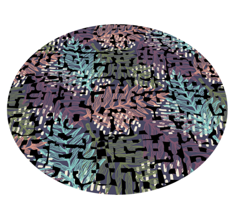 Tapis vinyle fleurs et plantes éléments botaniques feuillus - TenStickers