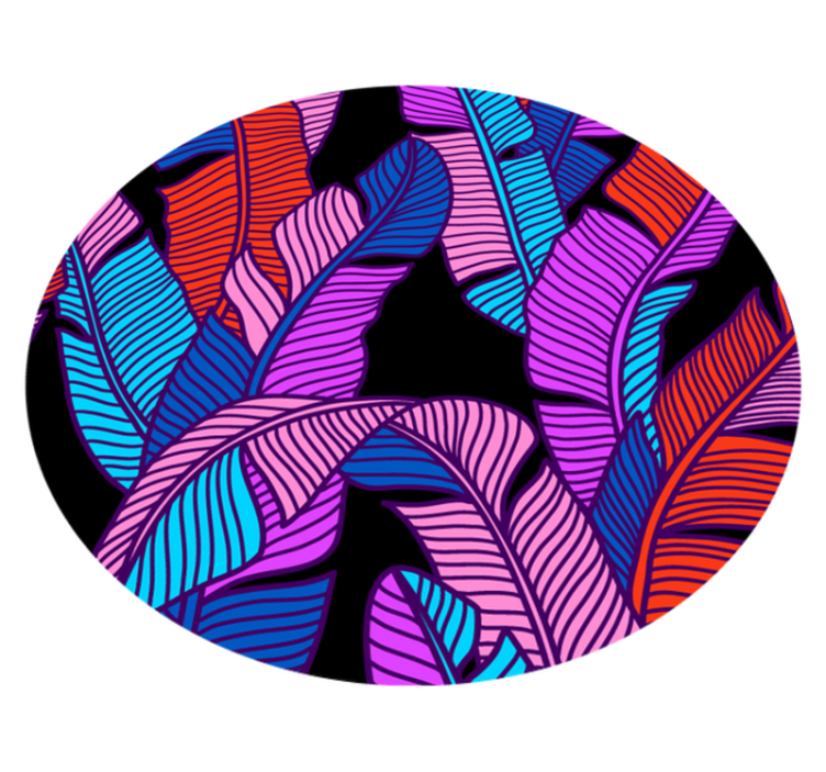 Tapis vinyle fleurs et plantes éléments de feuilles vivantes - TenStickers