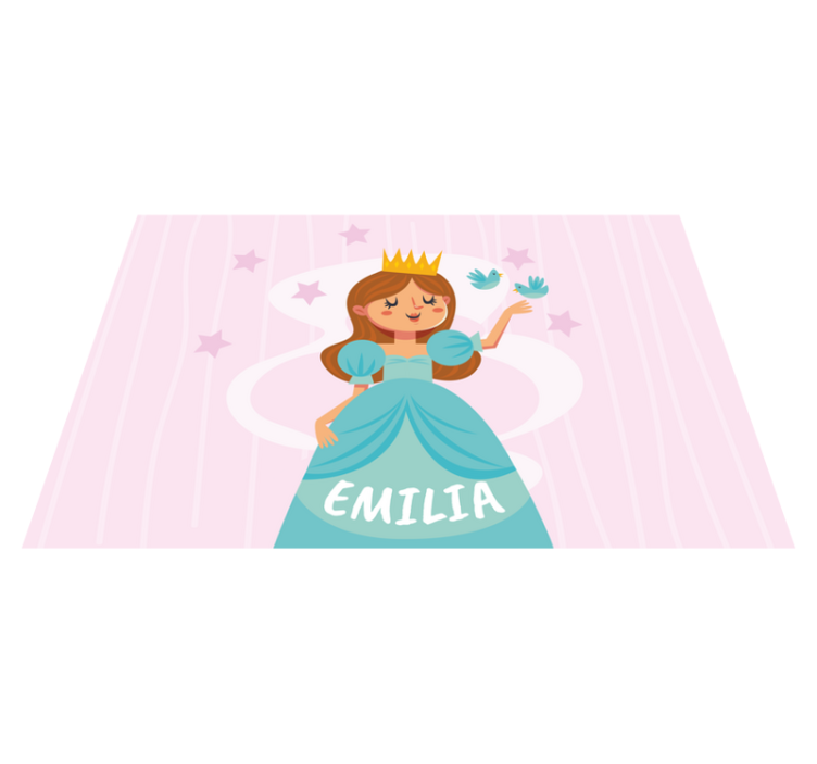Tapis vinyle personnalisé design personnage princesse - TenStickers
