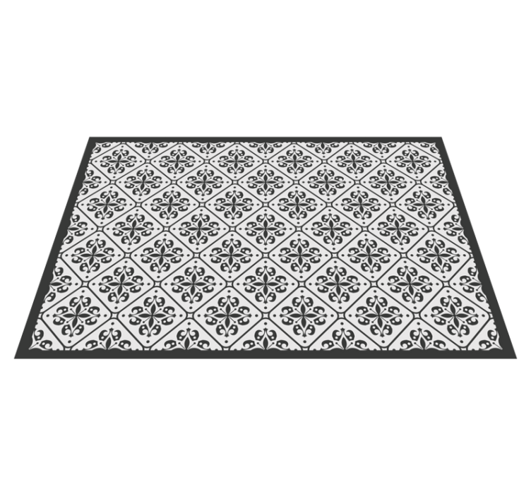Tapis mosaique vinyle motif unicolore - TenStickers