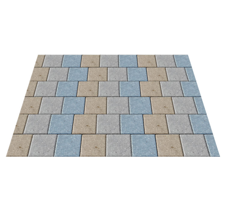 Tapis vinyle carreaux de ciment carreaux carrés multicolores - TenStickers