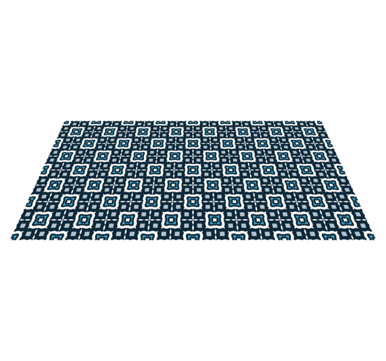 Tapis mosaique vinyle motif de couleur marine - TenStickers