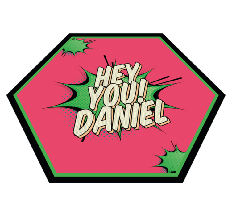 Tapis vinyle personnalisé salutation de style comique - TenStickers