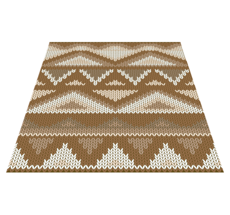 Tapis vinyle éthnique motif tricoté - TenStickers