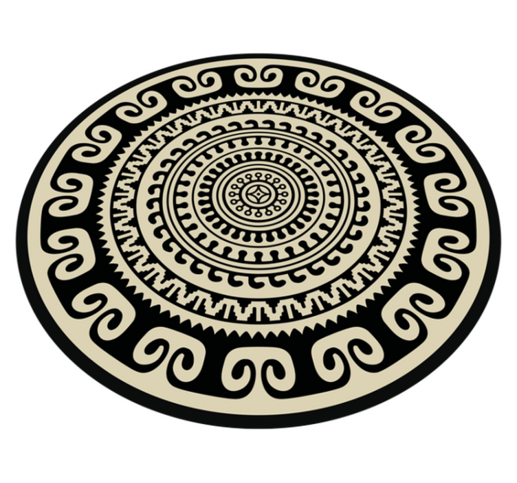 Tapis vinyle mandala motif circulaire classique - TenStickers